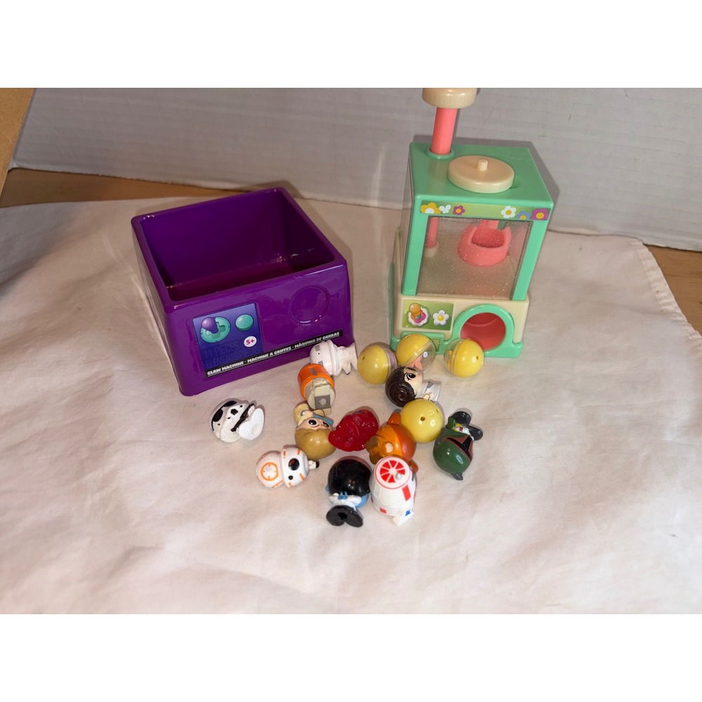 Disney Doorables Toy Claw Machine Playset with Star Wars Micro Force Figures Lot